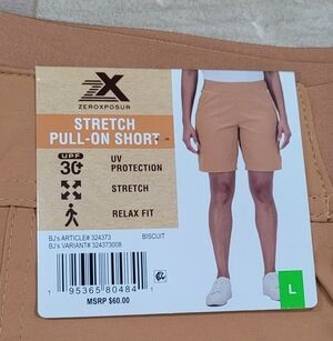 ZeroXposur Stretch Pull-On Shorts in Tan